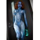 Fantasy Doll elfique à la peau bleue - Kementari - 165cm 