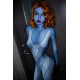 Fantasy Doll elfique à la peau bleue - Kementari - 165cm 