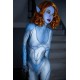 Fantasy Doll elfique à la peau bleue - Kementari - 165cm 